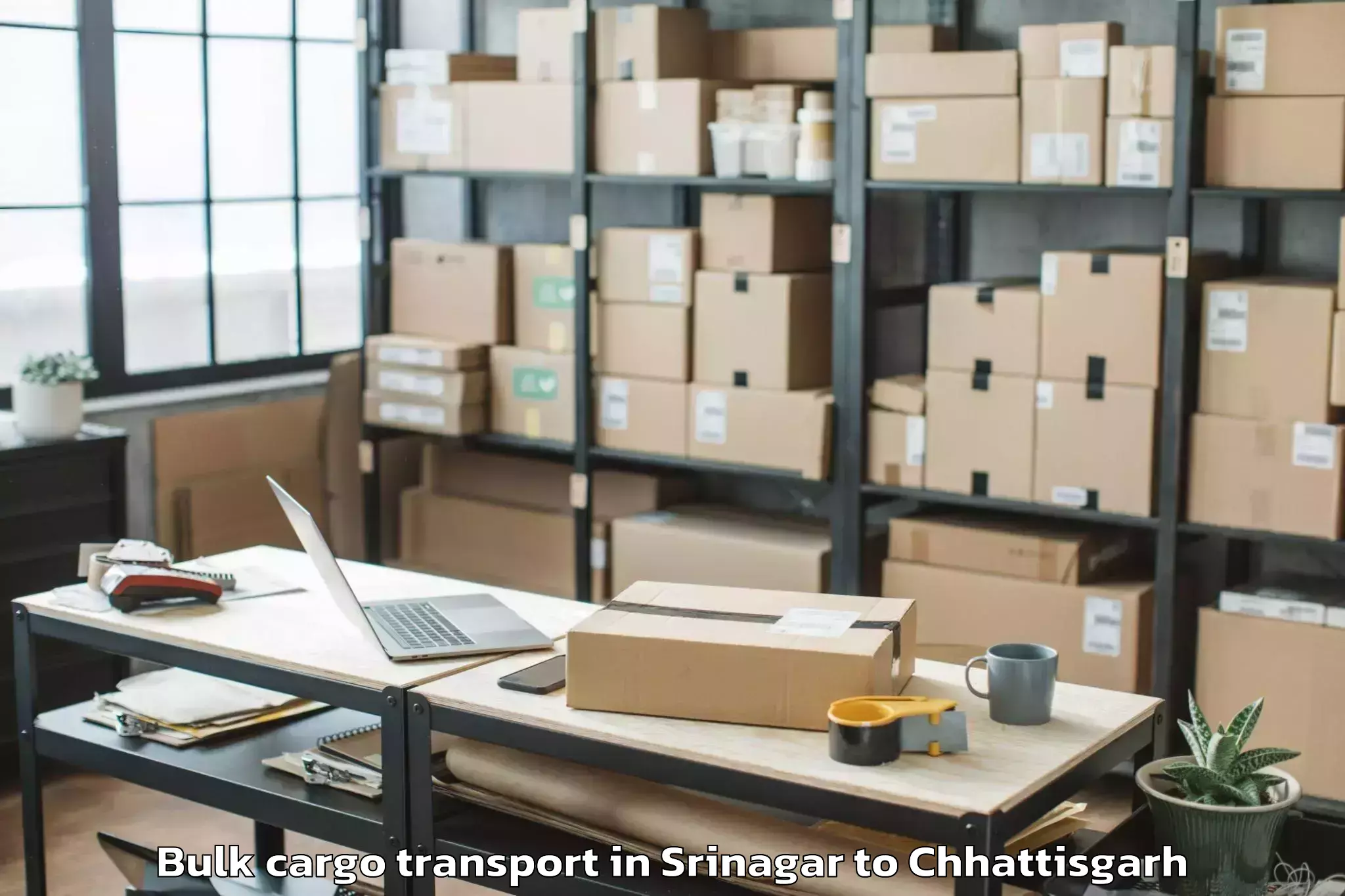 Hassle-Free Srinagar to Ambuja City Center Mall Bulk Cargo Transport